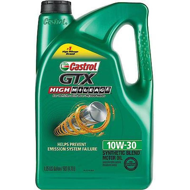 Castrol Gtx High Mileage Synthetic Blend Engine Oil W Quart Reviews