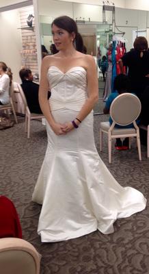 Truly Zac Posen Seamed Satin Wedding Dress