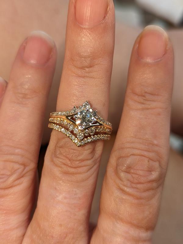 Now + Forever Diamond Engagement Ring 7/8 ct tw Round-cut