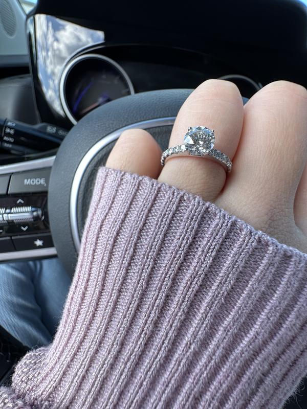 THE LEO Ideal Cut Diamond Engagement Ring 1-1/4 ct tw 14K