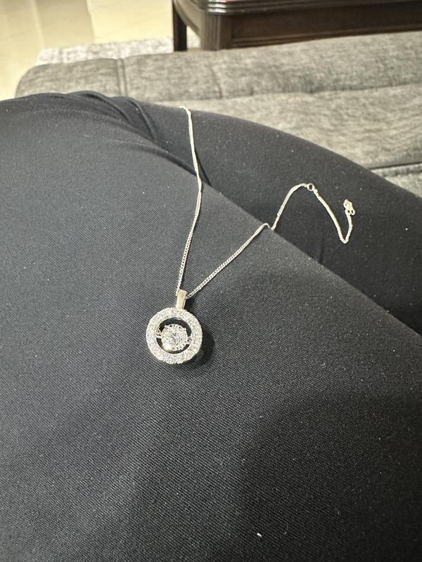 Unstoppable Love Necklace 1 ct tw 14K White Gold 19