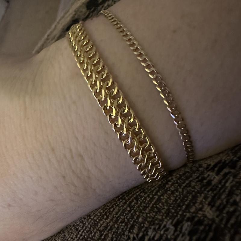 Kaya♡14kgf Cable Chain Necklace 2.1mm Solid 14K Yellow Gold 18