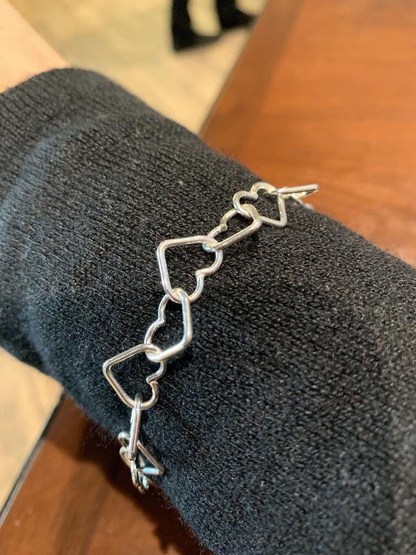 【BLACKPURPLE】23FW★ silver925 charlotte chain bracelet Heart Link Bracelet Sterling Silver 8