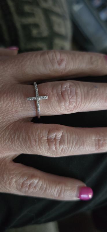 STARクロスRING Sterling Silver Cross Ring - SPZ024 | JTV