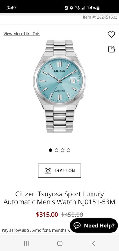 Citizen Tsuyosa Sport Luxury Automatic Men's Watch NJ0151