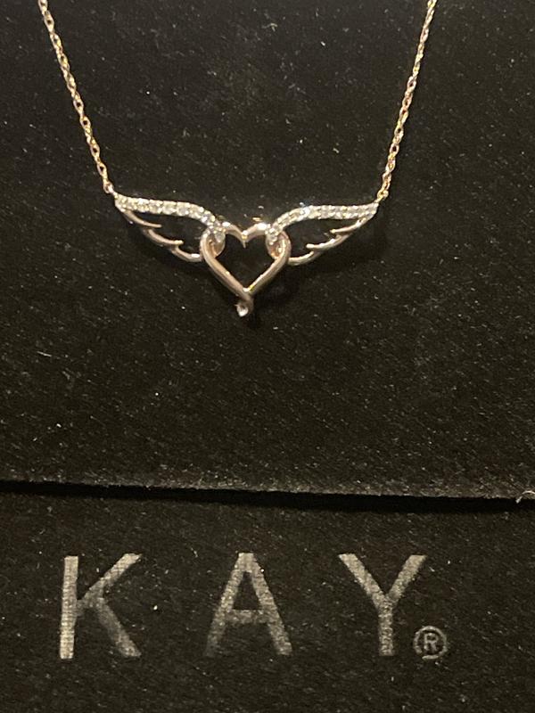 ♡KJ♡ Jade & Diamond Heart Necklace 1/4 ct tw 14K Yellow Gold