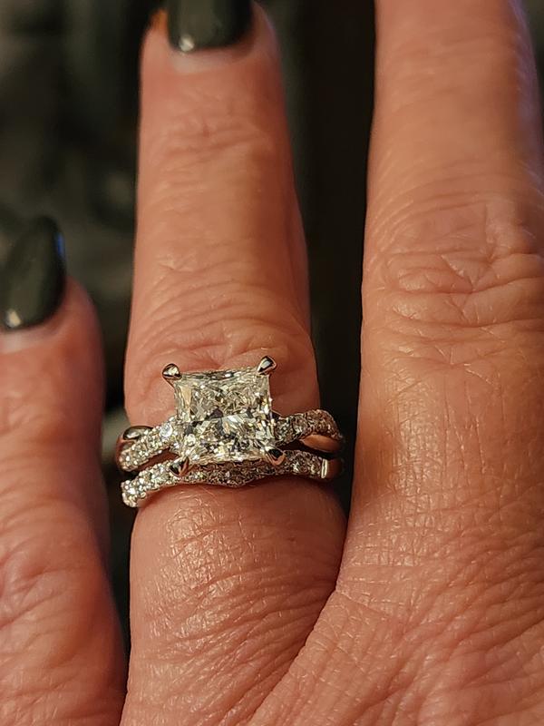 Adore Lab-Grown Diamonds Princess-Cut Double Cuff Bridal Set