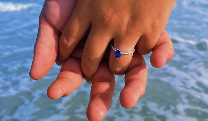 Neil Lane Tanzanite & Diamond Engagement Ring 1/3 ct tw