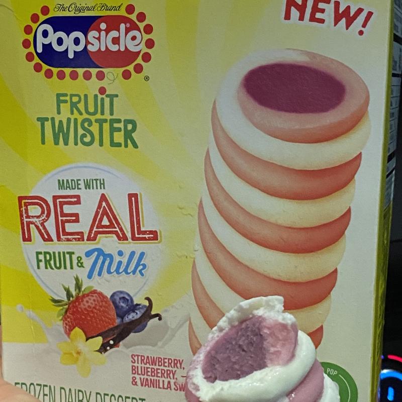 Popsicle Fruit Twister Strawberry Blueberry Vanilla Swirl Ct