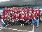 Virginia Tech FIJI brothers gather together upon conclusion of their long run