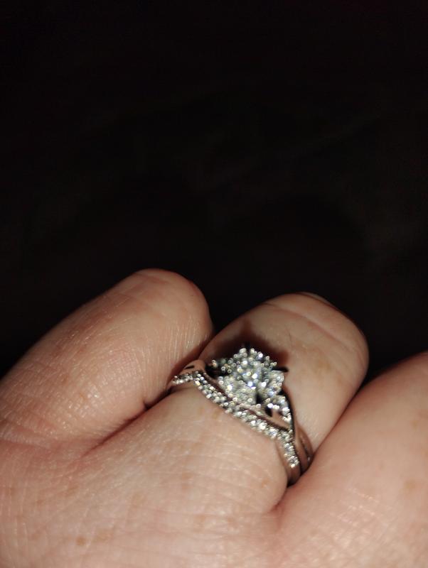 1/3 CT. T.W. Multi-Diamond Twist Shank Bridal Set in 10K