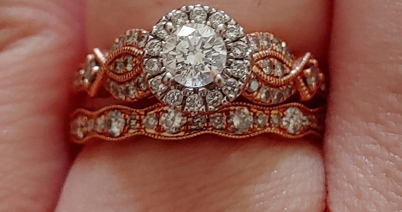 3/4 CT. T.W. Diamond Frame Twist Vintage-Style Engagement