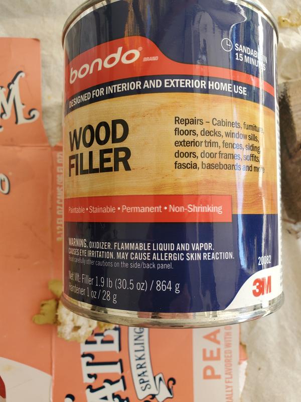 Bondo Wood Filler & Red Cream Hardener