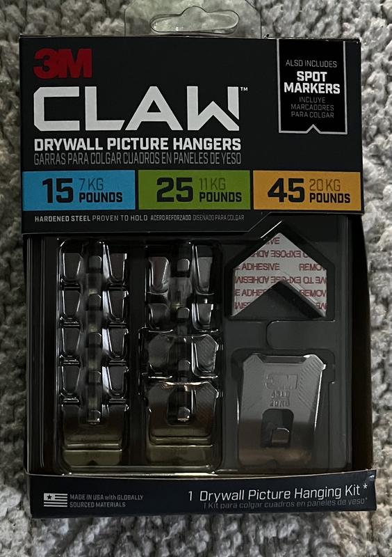 3M CLAW 3PH45M-4ESF 4 Drywall Picture Hangers with Point Markers, Hanging  Frames without Tools, Holds up to 20 kg : : Tools & Home  Improvement