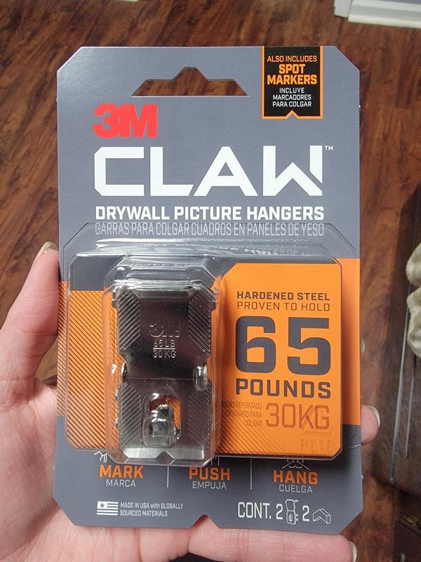 3M Claw(TM) Drywall Picture hanger with Temporary Spot Marker