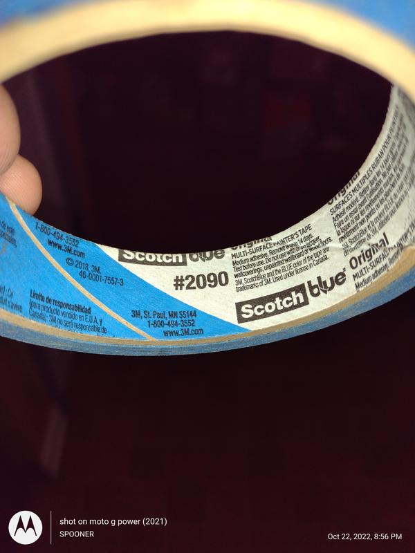 thumbnail image 2 of 3M ScotchBlue Original Multi-Surface Painter's Tape – 36mm X 55m, 2090, Blue 2 of 3
