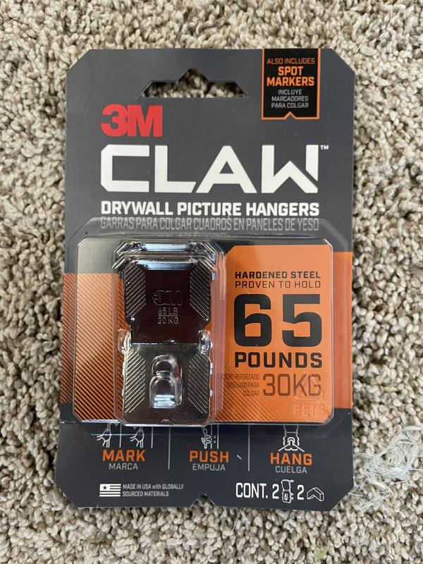 3M CLAW™ 65 lb. Drywall Picture Hanger With Spot Markers