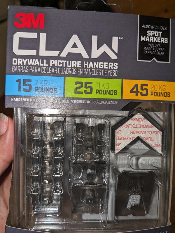 3M CLAW Drywall Picture Hanger 45 lb Capacity Pack of 3 Hangers 3 Spot  Markers - ODP Business Solutions