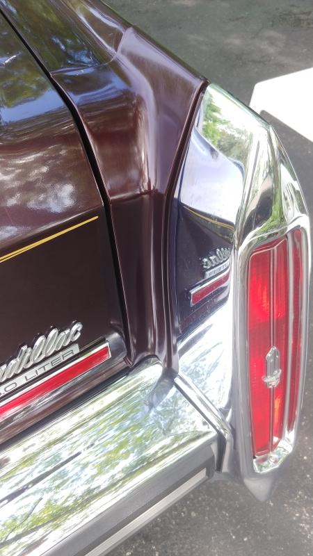Rubber bumper filler rejuvenated w 3M Marine vinyl (and rubber) cleaner conditioner (btwn trunk lid and chrome)