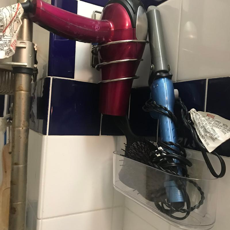 Command dryer holder and container