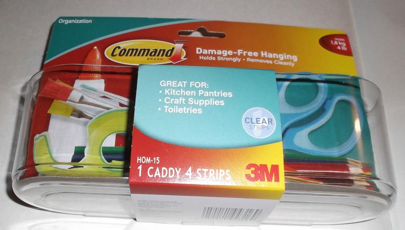  Command Large Caddy, Clear, with 4 Clear Indoor Strips,  Organize Damage-Free : Home & Kitchen