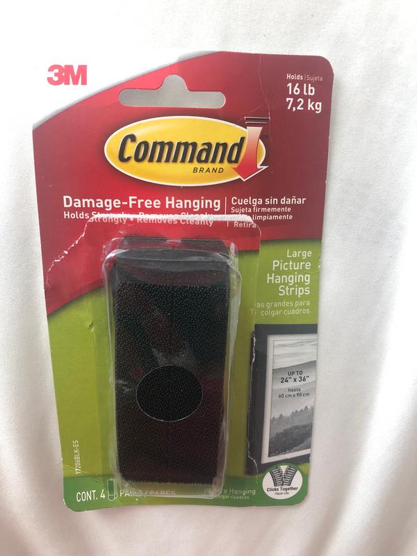 Command? Large Black Picture Hanging Strips Value Pack, 12 Sets of Strips/Pack