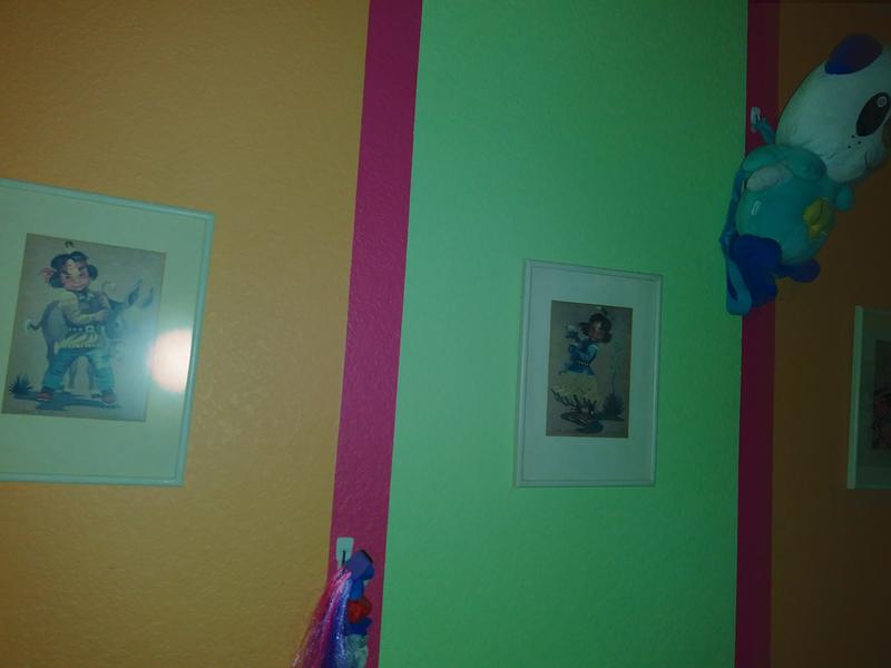 Daughter's wall...no nails.