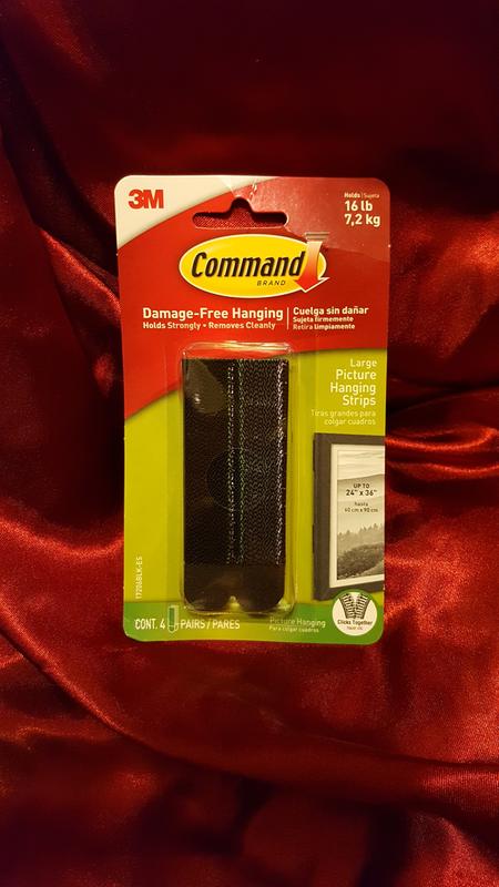 Command Picture Hanging Strips [Removable]: X-Large [4 Strip Sets] Black / Large Size / 4 Strip Sets