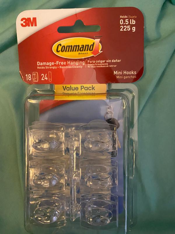 Command Clear Mini Hooks - Pack of 6