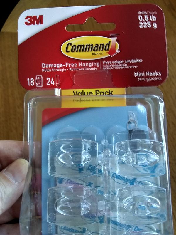 Command Clear Mini Hook 6 Hook 8 Strip - Tesco Groceries