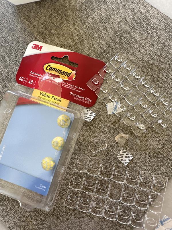 3M Command Decorating Hooks Clips Self-Adhesive Strips Wall Hanging Fairy  Lights