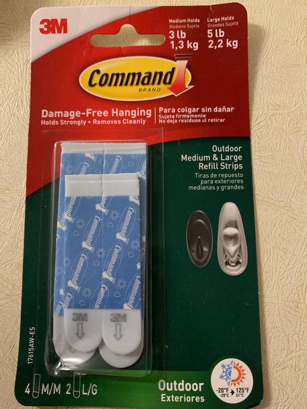 Command™ Outdoor Large Foam Strip Refills- 200 Pack - The Binding Source