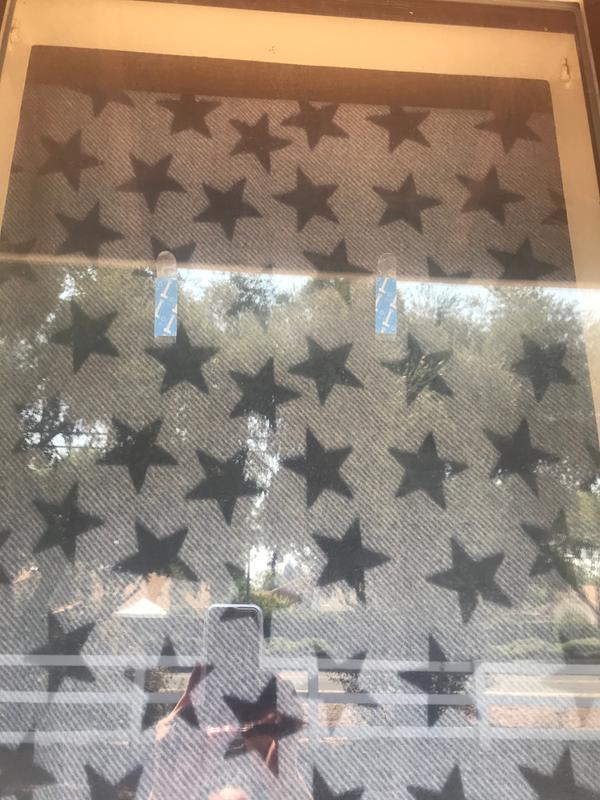 Sticky strips adhere easily to clean windows!