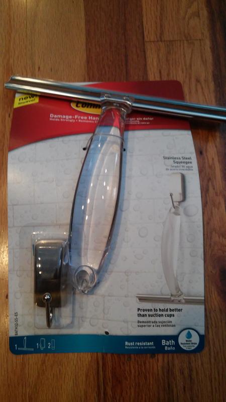 The squeegee and hook set.