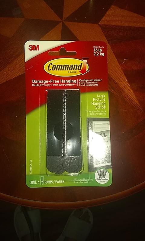 Command™ Large Black Picture Hanging Strips