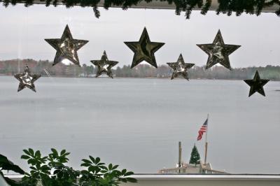 One of the windows overlooking lake.
