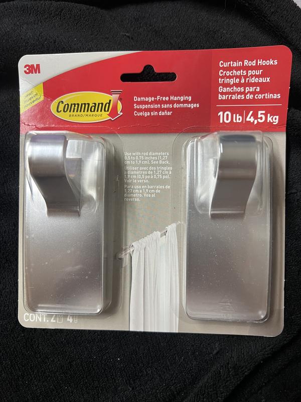 Command Small Matte Black Hooks 17033MB-2ES, 2 Hooks, 4 Strips