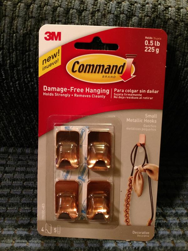 Command's Decorative Small Metallic Hooks
