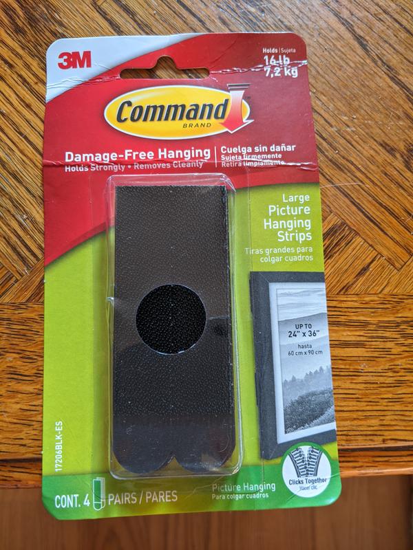 Command™ Medium & Large Black Picture Hanging Strips