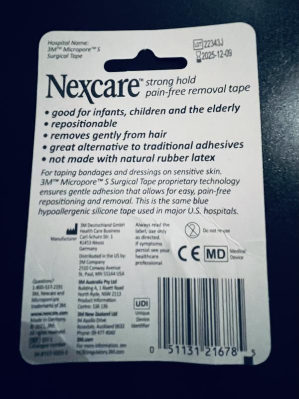 Nexcare Sensitive Skin Tape, 1 in X 4 yd