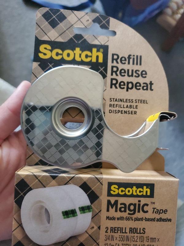 Scotch® Stainless Steel Dispenser Starter Pack with Magic™ 66