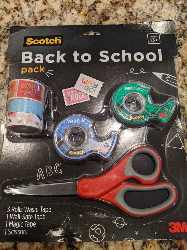 Scotch Back to School Pack, Assorted Tapes Plus Scissors/Kit