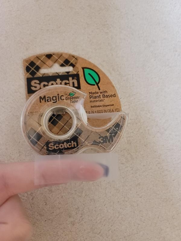 Scotch Magic Invisible Tape A Greener Choice, 19mm x 33m, 9 Rolls -  Plant-Based Solvent Free Adhesive, 100% Recycled Cardboard Packaging &  Plastic