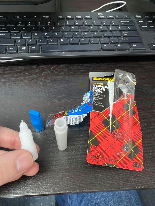 Opened up this product to try and determine where glue was at and how it was supposed to come out. Found some thick Gel in the part in my hand. No clue on how it was supposed to come out.