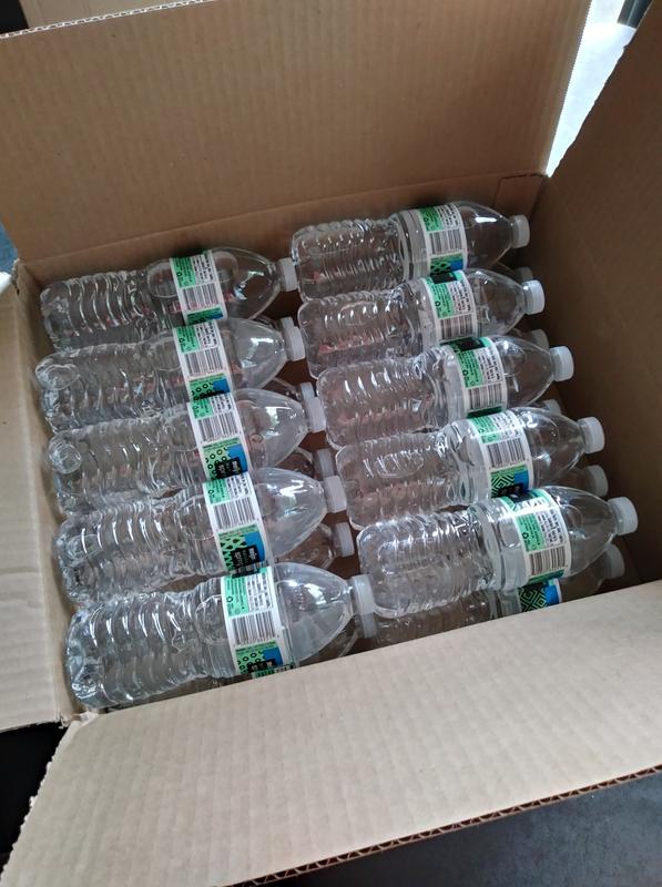 Tested out strength by filling with twenty full water bottles.