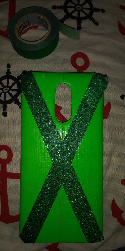 My decorated phone case, lacquered, unused, and peeling.