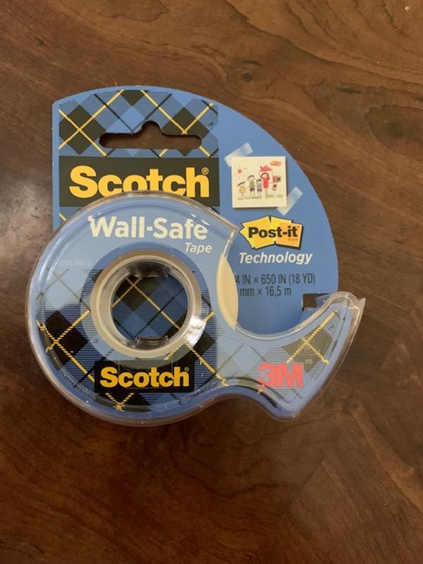 Scotch Wall-Safe Tape, 183, 3/4 in x 650 in (19 mm x 16.5 m) 90788 -  Strobels Supply