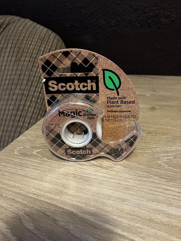 Scotch® Magic™ Greener Tape 123DM-2-EF, 0.75 in x 550 in (19 mm x 13.9 m),  with Dispenser, 2 Rolls/Pack