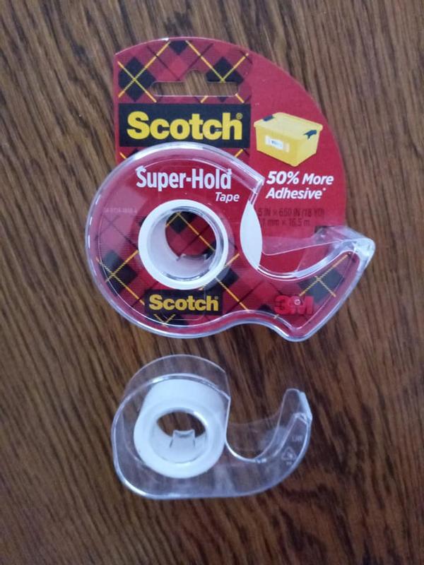 Scotch® Super-Hold Wide Tape With Dispenser, 1-1/2” x 650”, Clear