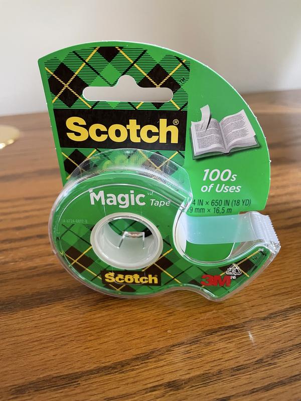Scotch, Magic Tape Rolls, .75 x 1000 Inches, Transparent, 2 Pack, Mardel